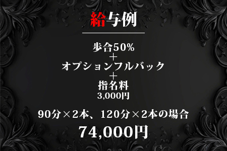 バック率は60～70％も可能✨指名料・オプションは嬉しいフルバック！！